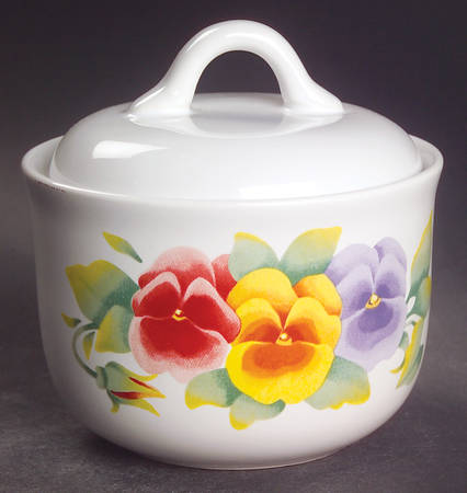 Summer Blush (Corelle) Sugar Bowl & Lid by Corning Corelle