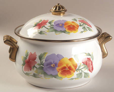 Summer Blush (Corelle) 2 Quart Metal Covered Casserole