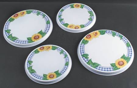 Sunsations (Corelle) (Set/4) Tin Stove Covers-2 8" & 2 10" Round Covers