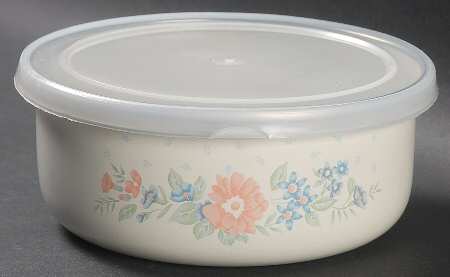 Symphony (Corelle) Bowl-Metal 5 3/4 W/Plastic Lid