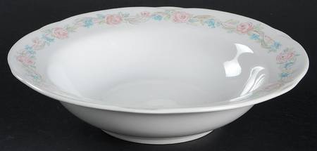 Vintage Rose Rim Cereal Bowl
