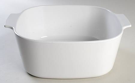 White Coupe 5 Quart Square Casserole No Lid