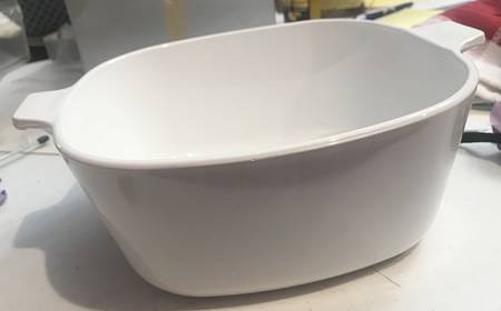 White Coupe 2.5 Quart Square Casserole No Lid