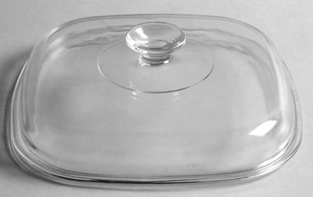 White Coupe Lid for 2.5 Quart Square Casserole
