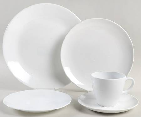 White Coupe 5 Piece Place Setting