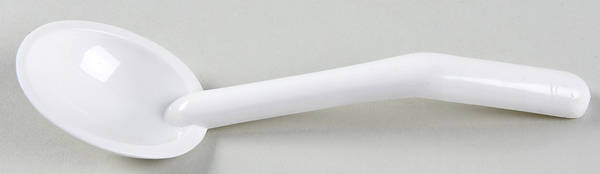 White Coupe Plastic Spoon (For Glass Sugar Bowl & Plastic Lid)