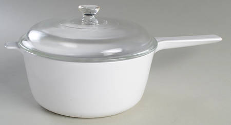 White Coupe 2.5 Quart Saucepan with Lid