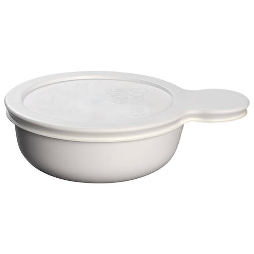White Coupe Grab-It with Plastic Lid