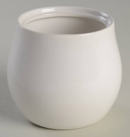 White Coupe Sugar Bowl No Lid