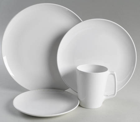 White Coupe 4 Piece Place Setting