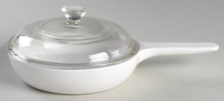 White Coupe 7" Skillet & Lid
