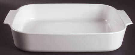 White Coupe 12" Rectangular Roaster