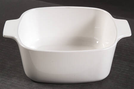 White Coupe 1.5 Quart Square Casserole No Lid