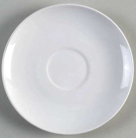 White Coupe Saucer for Flat Cup