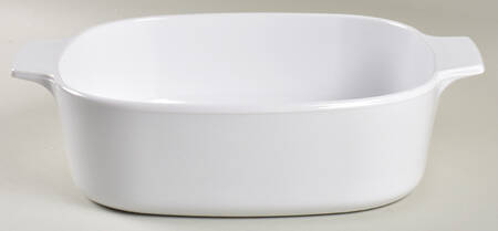White Coupe 2 Quart Square Casserole No Lid