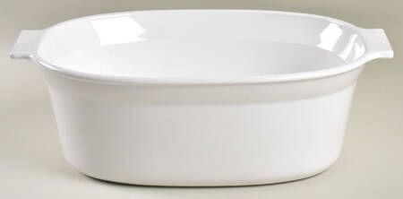 White Coupe 2.5 Quart Oval Covered Casserole No Lid