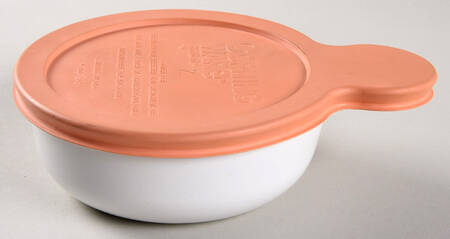 White Coupe Grab-It with Plastic Lid