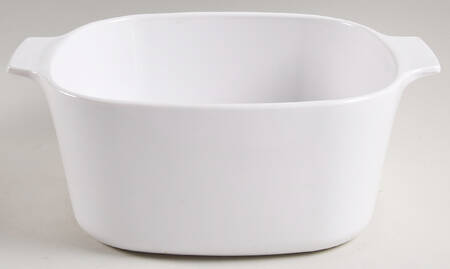 White Coupe 3 Quart Square Casserole No Lid