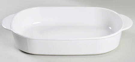 White Coupe 14" Oval Baker