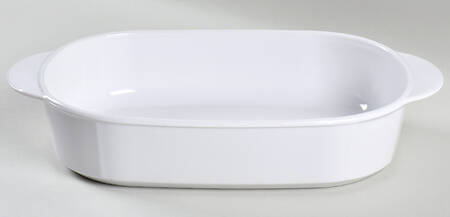 White Coupe 12'' Oval Baker