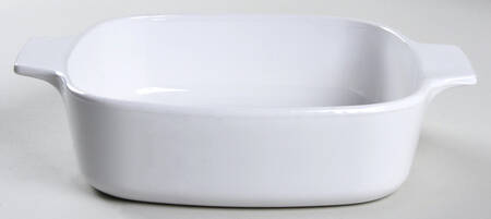White Coupe 1 Quart Square Casserole No Lid