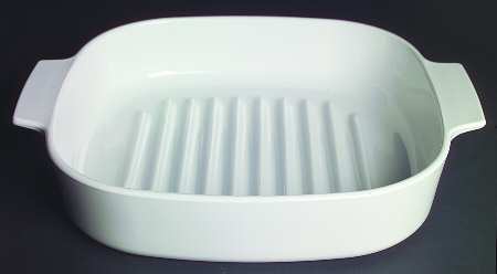White Coupe 10" Cooker W/Built in Rack