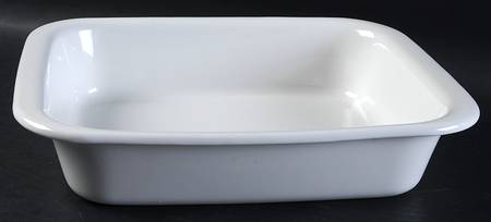 White Coupe 12" Rectangular Roaster