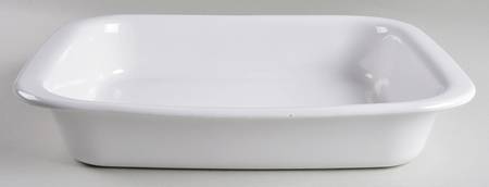 White Coupe 12" Rectangular Roaster