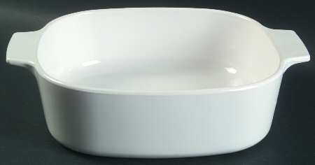 White Coupe 2 Quart Square Casserole No Lid