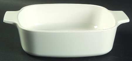 White Coupe 1 Quart Square Casserole No Lid