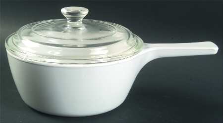 White Coupe 1.5 Pint Menuette Pan & Lid