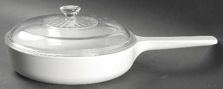 White Coupe 8" Rangetopper Skillet & Glass Lid
