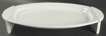 White Coupe 16" Oval Microwave Browning Grill W/Plastic Stands
