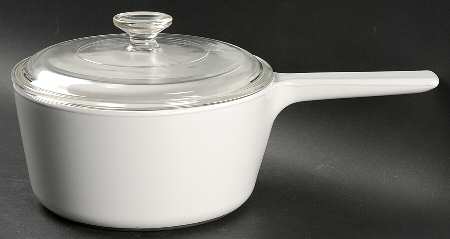 White Coupe Rangetopper 2.5 Quart Saucepan with Glass Lid