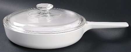 White Coupe 10" Rangetopper Skillet & Glass Lid