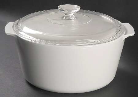 White Coupe 5 Qt Rangetopper Saucepot W/Glass Lid