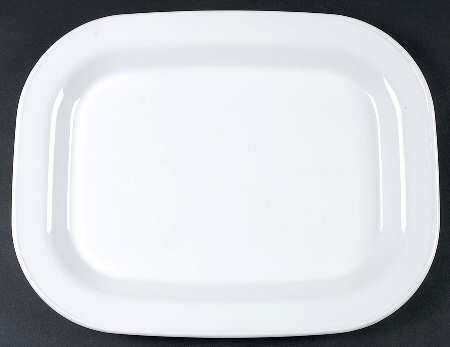 White Coupe 15" Rectangular Serving Platter