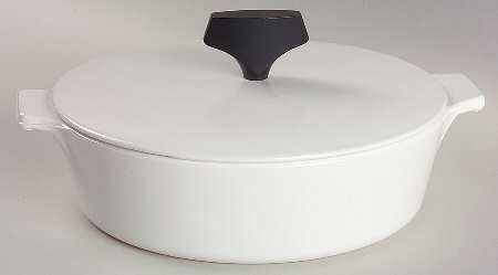 White Coupe 1 Quart Buffet Server with Lid