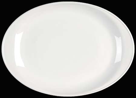 White Coupe 10" Oval Serving Platter