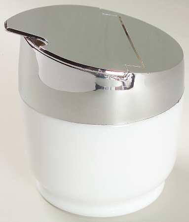 White Coupe Sugar Bowl & Lid