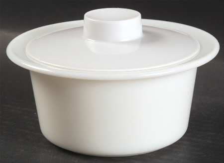 White Coupe Butter Tub & Lid