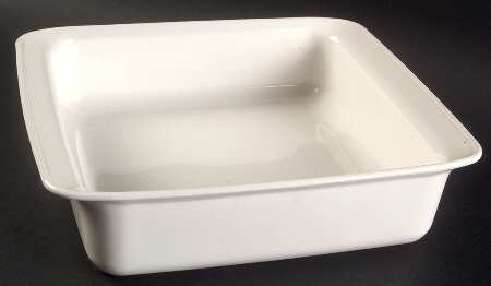 White Coupe 10" Square Baker