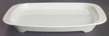White Coupe 12" Footed Rectangular Microwave Browning Grill