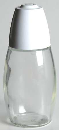 White Coupe Glassware Sugar Shaker