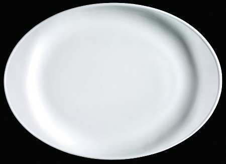 White Coupe 12" Oval Serving Platter