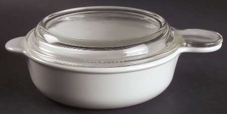 White Coupe Grab a Meal W/Glass Lid