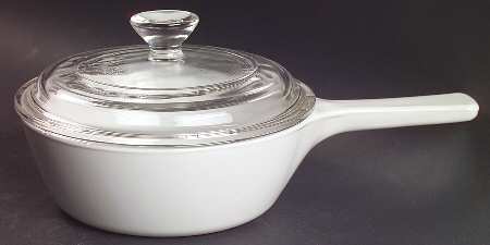 White Coupe 1 Pint Menuette Pan with Lid