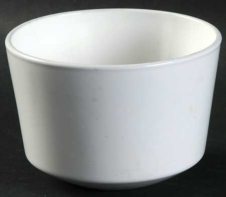 White Coupe Sugar Bowl No Lid