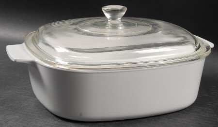 White Coupe 2 Quart Square Casserole with Lid