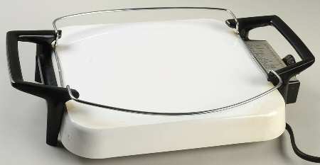 White Coupe Ceramic Electric Warmer with Cord